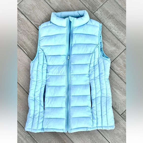 NWT! Reel Legends Women’s Light Blue Puffer Vest Zipper Pockets Size Small - Picture 4 of 14